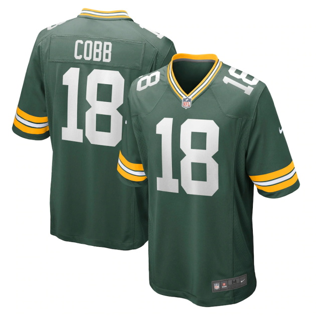 mens nike randall cobb green green bay packers game jersey